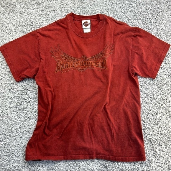 Harley Davidson Shirt Mens Large Motorcycle Riding Tee Basic HD Apparel Genuine - Picture 1 of 6